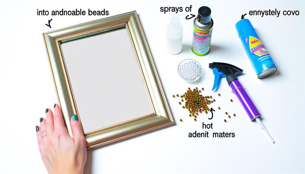 crafting a decorative mirror