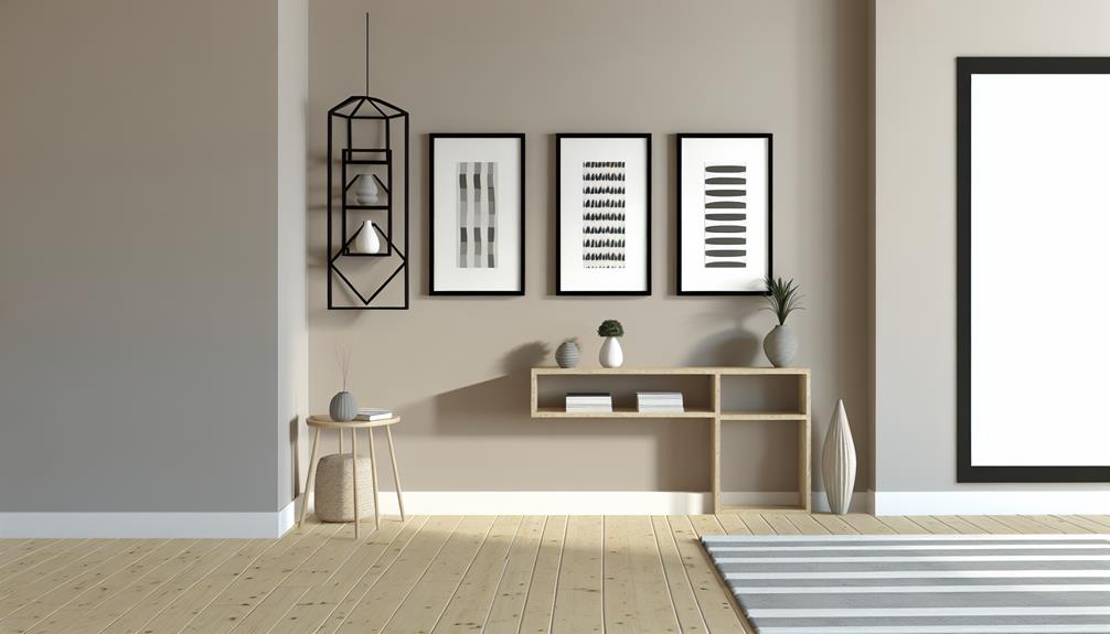 easy to hang minimalist decor